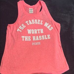 PINK Victoria's Secret Pink Tank Top with Graduation Slogan